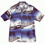 Рубашка гавайский блюз 