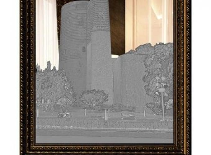 Картина зеркальная Девичья башня 74*94 см