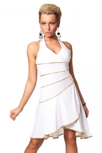 Белое платье с золотой отделкой - купить 