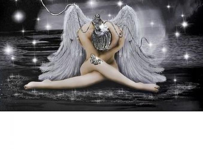 Картина на оргстекле со стразами Ангел 120*80 см