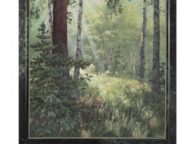 Каменная живопись Лето Солнечный лес 37х47