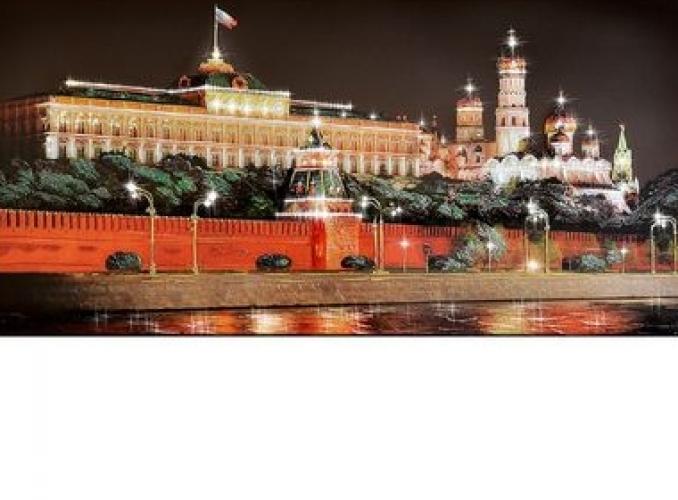 Картина на оргстекле со стразами Москва 100*50 см