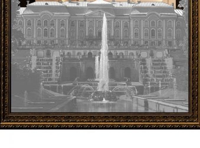 Картина зеркальная Большой Петергофский дворец 74*94 см