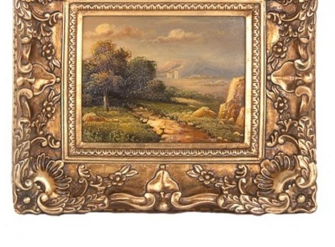 Картина маслом (ручн. работа) Пейзаж в резном багете