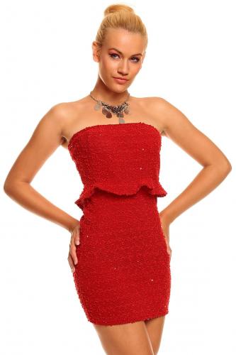 Красное приталенное платье - купить 
