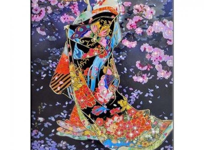 Картина на оргстекле со стразами Йосакура 100*70 см