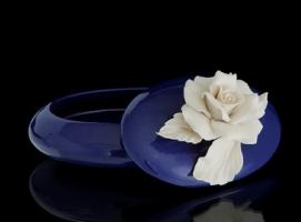 Шкатулка White Rose, синяя