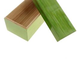 Шкатулка бамбуковая Зеленый лак